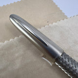Porsche Design Tec Flex Woven Stainless Steel Barrel Fountain Pen  - Fine 18 Kt Gold Nib