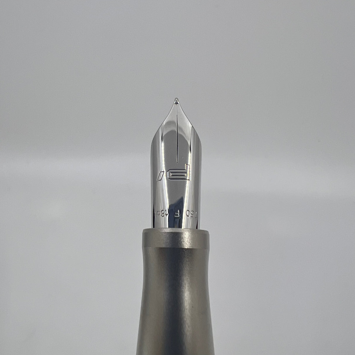 Porsche Design Tec Flex Woven Stainless Steel Barrel Fountain Pen  - Fine 18 Kt Gold Nib