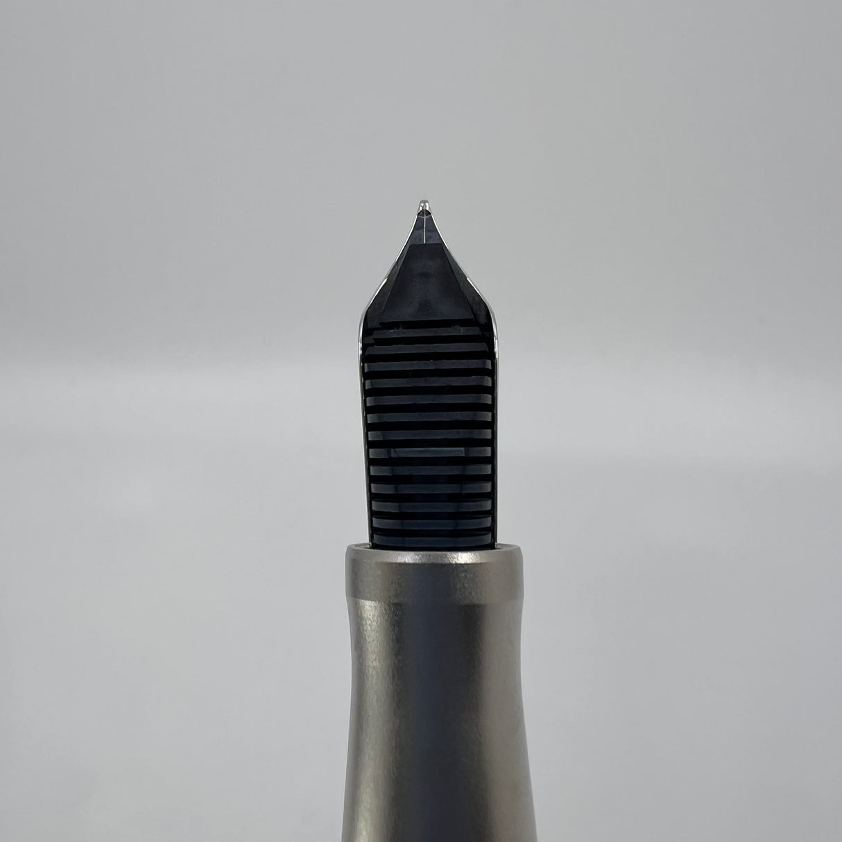 Porsche Design Tec Flex Woven Stainless Steel Barrel Fountain Pen  - Fine 18 Kt Gold Nib