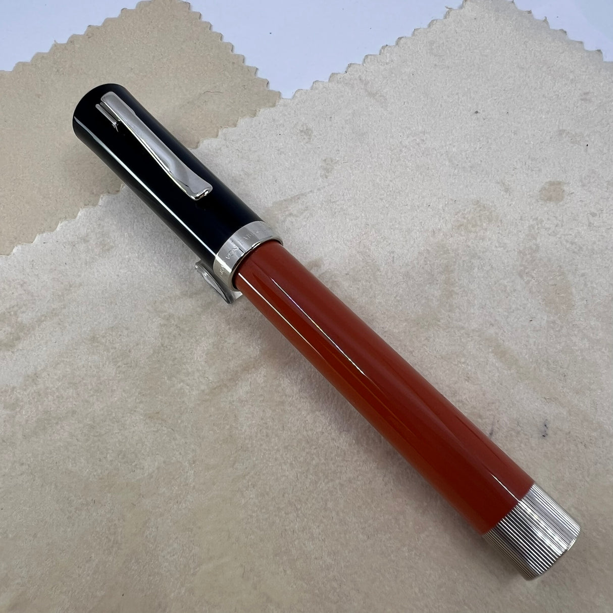 Graf von Faber Castell Intuition Black & Terra (Orange) Fountain Pen  -  Fine 18kt Gold Nib