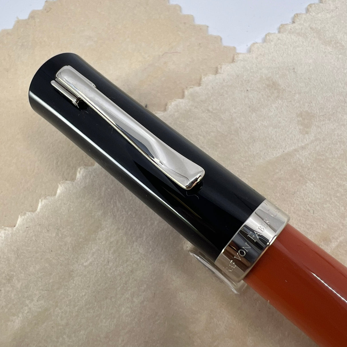 Graf von Faber Castell Intuition Black & Terra (Orange) Fountain Pen  -  Fine 18kt Gold Nib