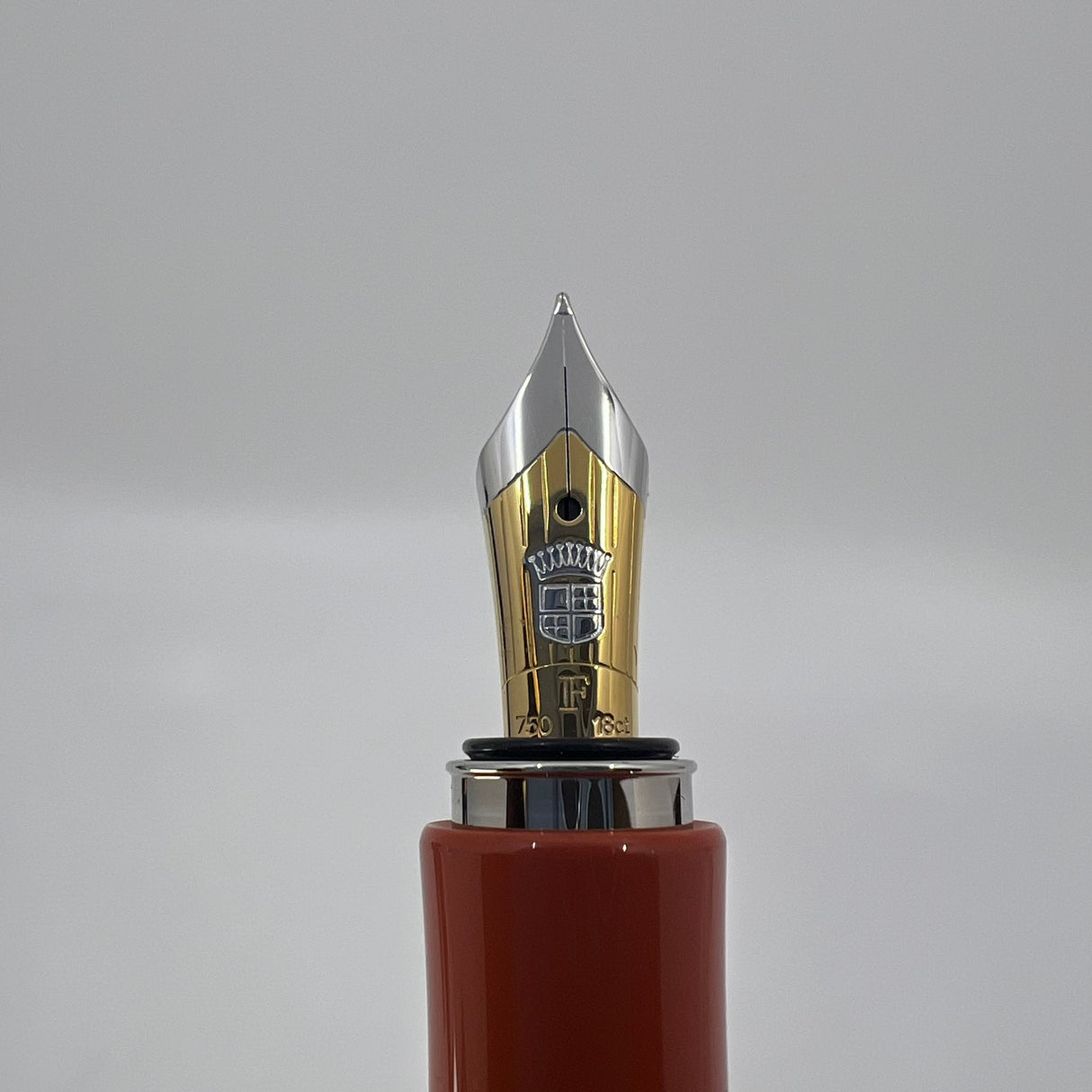 Graf von Faber Castell Intuition Black & Terra (Orange) Fountain Pen  -  Fine 18kt Gold Nib