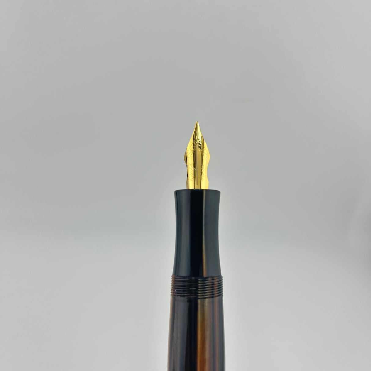 Ranga Pen India Torpedo Huge Pen Beautiful Brown Marble - Fountain Pen