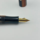Ranga Pen India Torpedo Huge Pen Beautiful Brown Marble - Fountain Pen