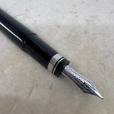OMAS Oversized Blue/Black #360 Triangulated Fountain Pen - Medium 18kt Gold Nib