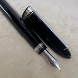 OMAS Oversized Blue/Black #360 Triangulated Fountain Pen - Medium 18kt Gold Nib