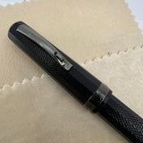 OMAS Arte Italiana "Noir" Large Paragon Guilloche Fountain Pen - "EXTRA FLESSIBLE" Extra Fine 14kt Gold Nib