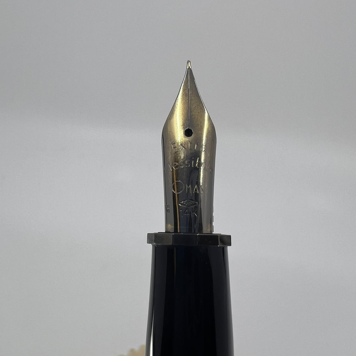 OMAS Arte Italiana "Noir" Large Paragon Guilloche Fountain Pen - "EXTRA FLESSIBLE" Extra Fine 14kt Gold Nib