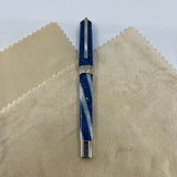 Visconti Opera Elements Speckled "Water" Blue/Lustrous White  Fountain Pen - Fine 14Kt Gold Nib