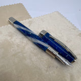 Visconti Opera Elements Speckled "Water" Blue/Lustrous White  Fountain Pen - Fine 14Kt Gold Nib