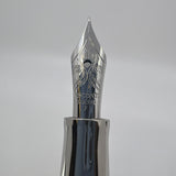 Visconti Opera Elements Speckled "Water" Blue/Lustrous White  Fountain Pen - Fine 14Kt Gold Nib