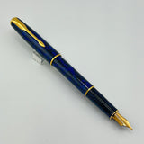 Parker Sonnet Premier Blue Marble Lacquer Made In France Circa 2002  - Fountain Pen