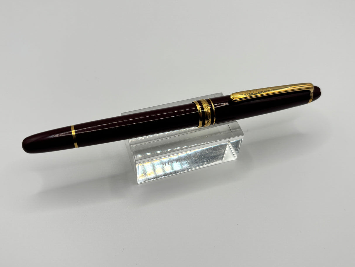 Montblanc Meisterstück Burgundy Red engraved Tiffany & Co on clip  -Rollerball
