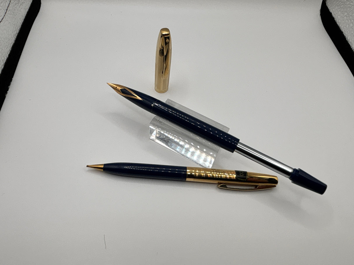 Sheaffer Imperial Navy Blue " NEW OLD STOCK SET "  - Fountain Pen and Pencil