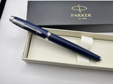 Parker IM Blue Matte Lacquer silver  trim  - Fountain Pen