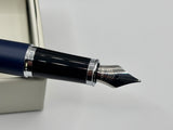 Parker IM Blue Matte Lacquer silver  trim  - Fountain Pen