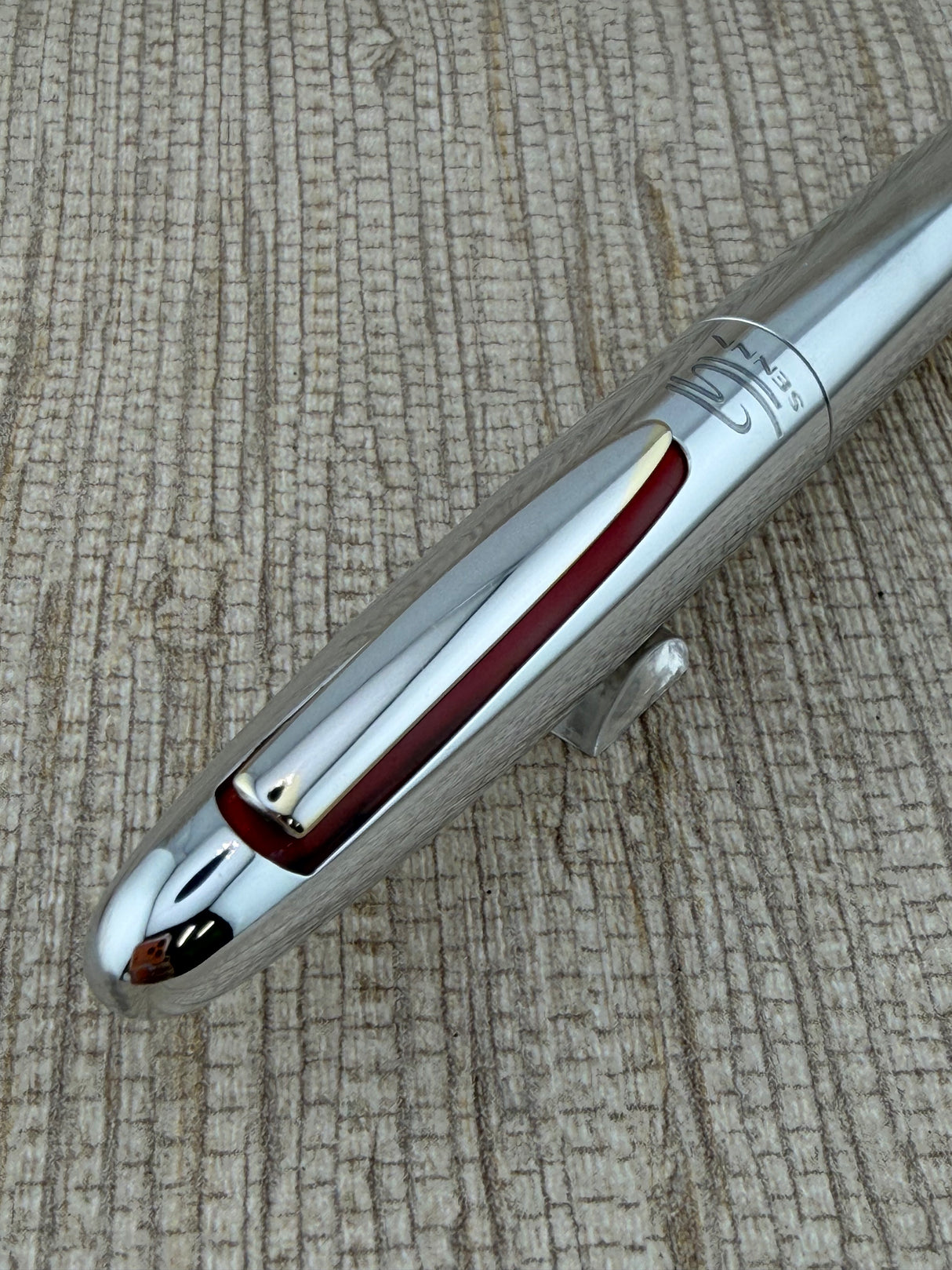 Omas Ayrton Senna Chrome 18K-750 Gold Nib - Fountain Pen