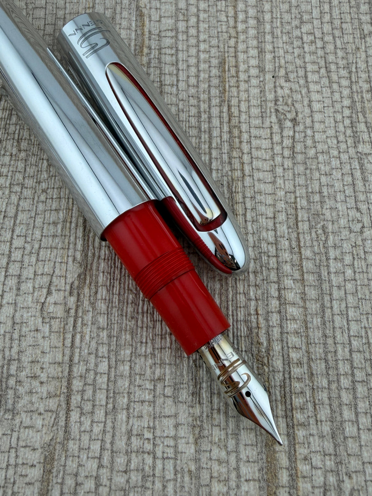 Omas Ayrton Senna Chrome 18K-750 Gold Nib - Fountain Pen