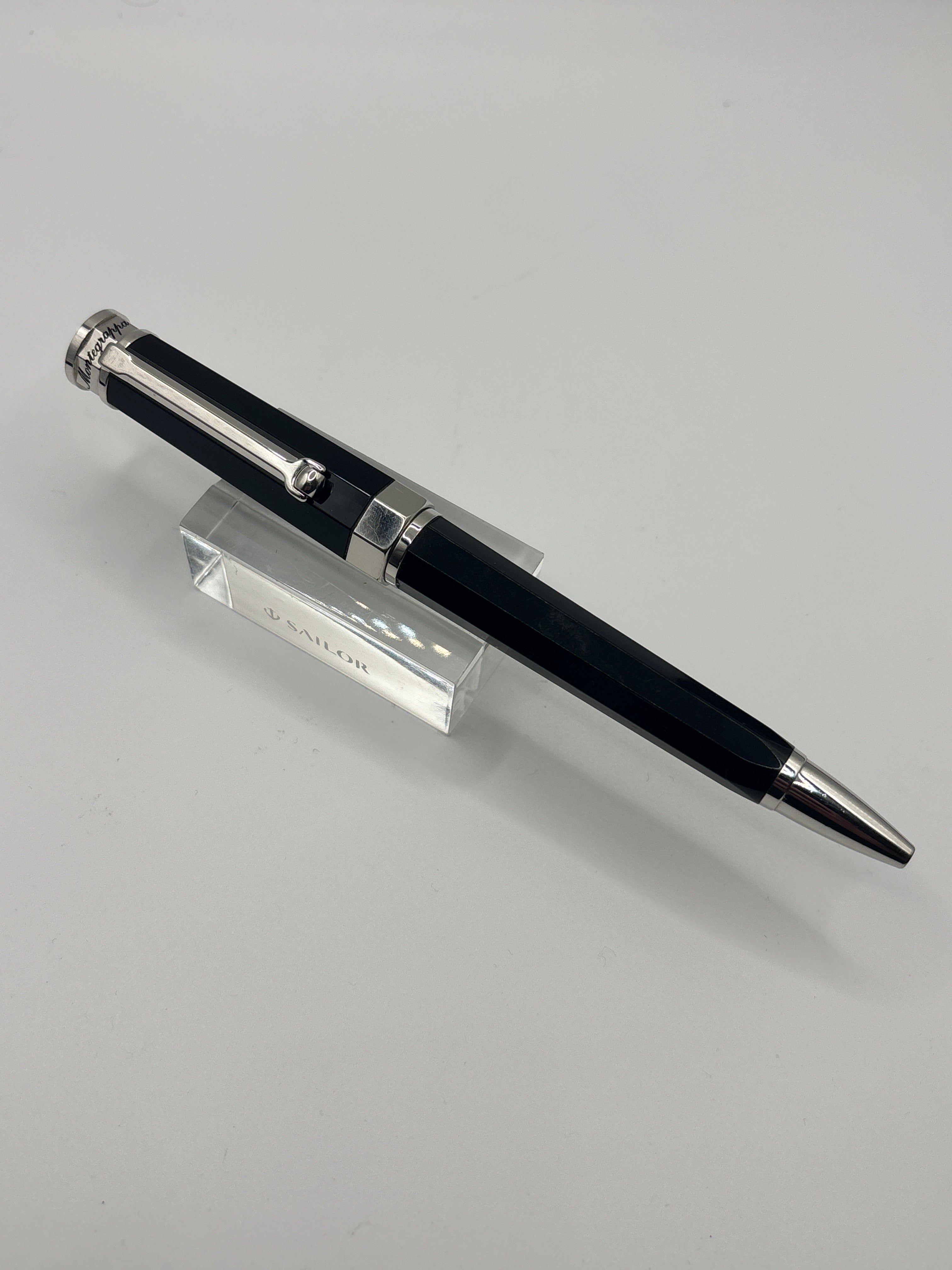 Montegrappa Nero Uno Black faceted pen - Ball Pen – Fountain Pen
