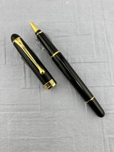 Aurora 88 mid size Black gold trim  - Roller Ball