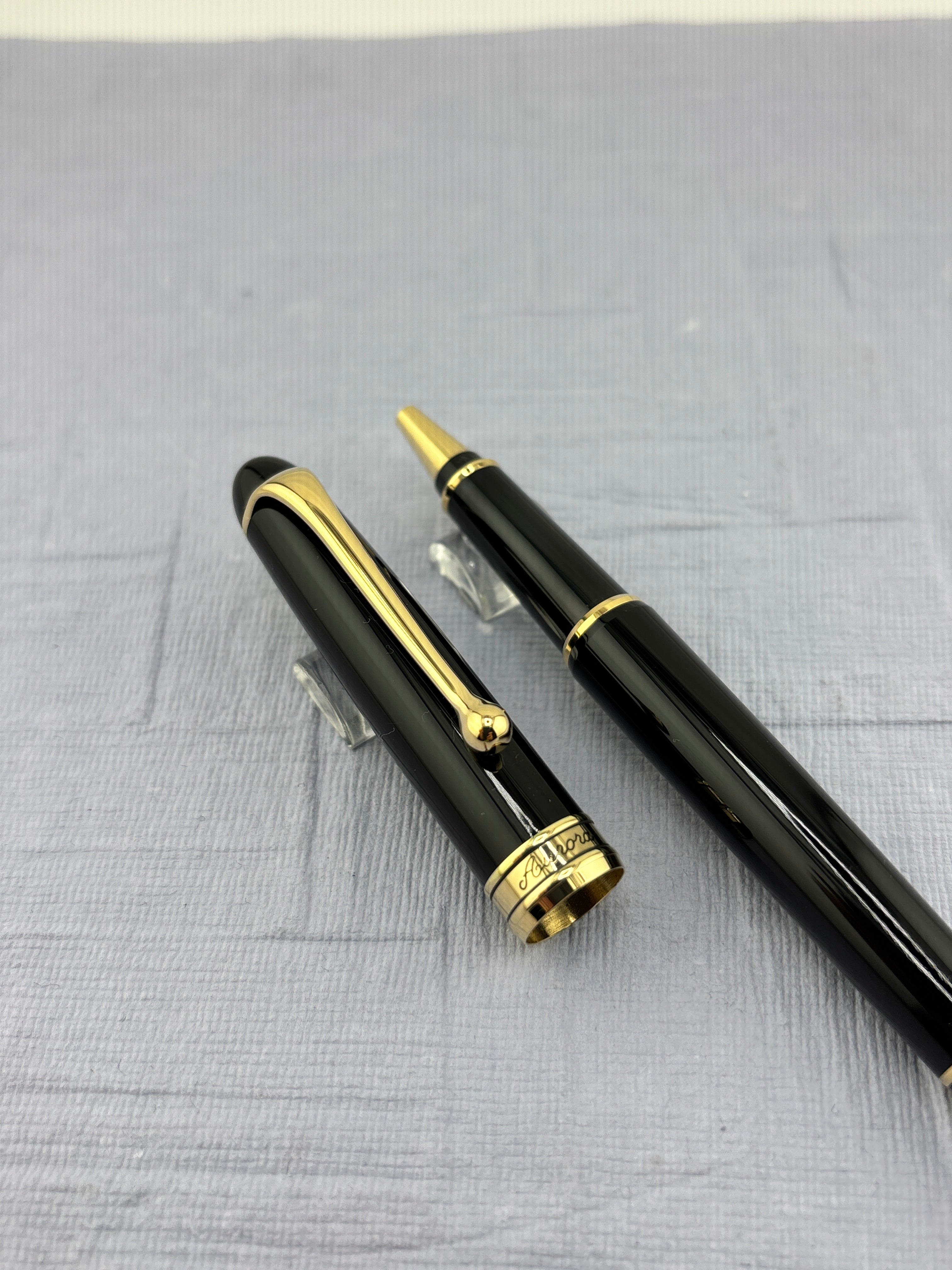 Aurora 88 mid size Black gold trim - Roller Ball – Fountain Pen