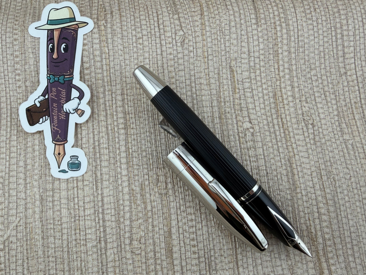 Sheaffer Legacy II Black Linear Palladium Trim Nib Gold 18K-750 - Fountain Pen