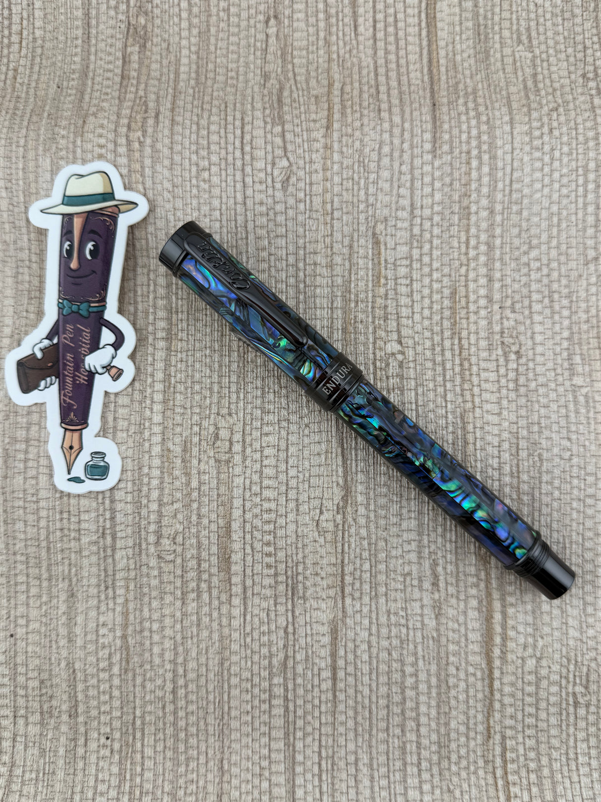 Conklin Endura Abalone Shell 1120/1898 Gunmetal Trim - Fountain Pen