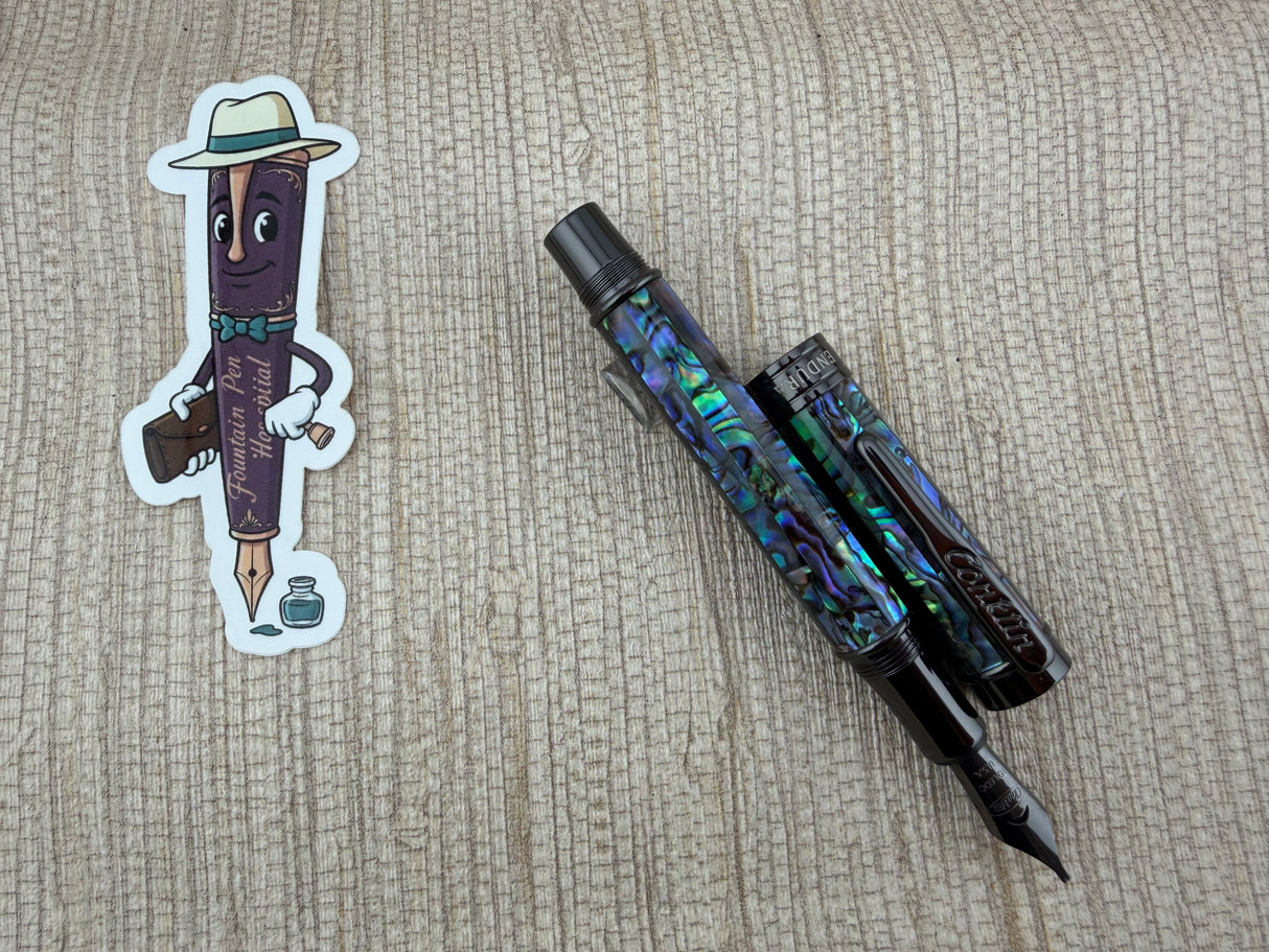 Conklin Endura Abalone Shell 1120/1898 Gunmetal Trim - Fountain Pen