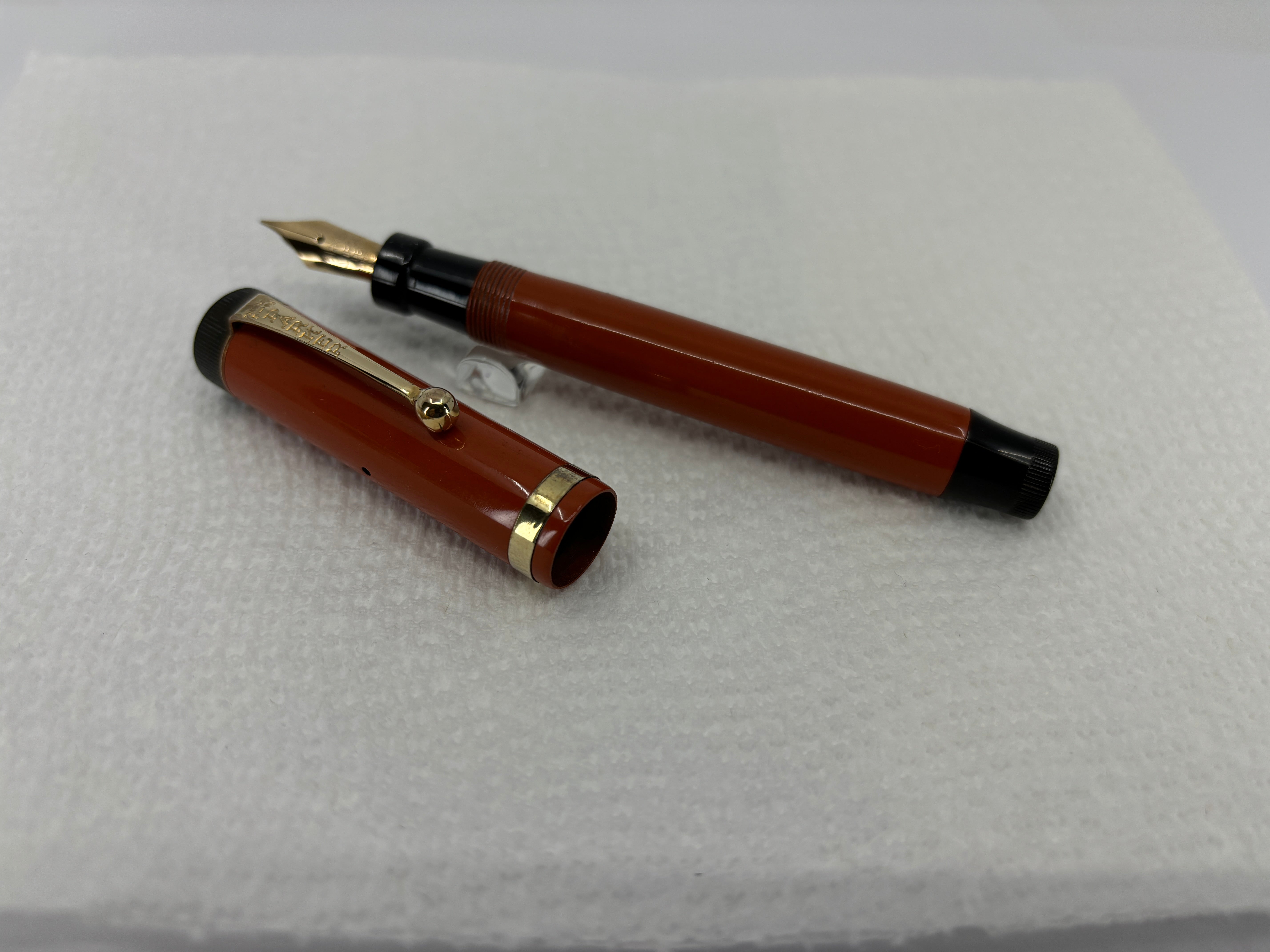 Parker Duofold Junior Flat Top Orange Fountain Pen