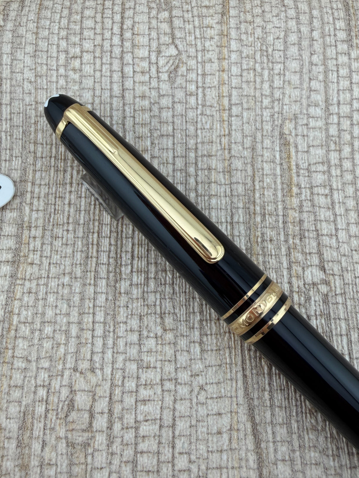 Montblanc 144 Meisterstuck Black Gold Trim Stub Nib! - Fountain Pen