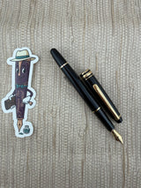 Montblanc 144 Meisterstuck Black Gold Trim Stub Nib! - Fountain Pen