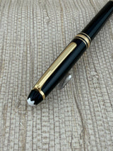 Montblanc 144 Meisterstuck Black Gold Trim Stub Nib! - Fountain Pen