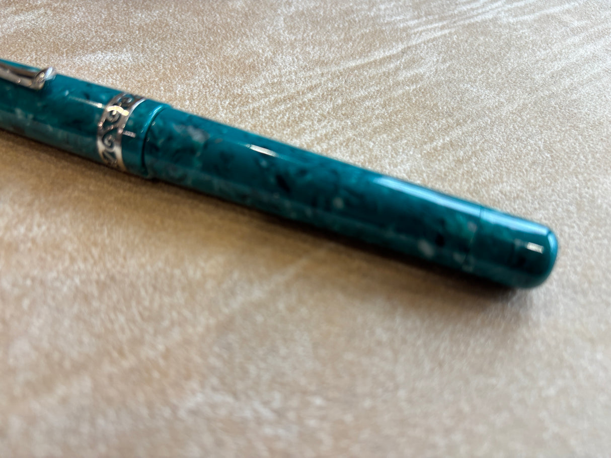Visconti mid size Florentia Green Rhodium trim exclusive Casa delle stilografica 50th