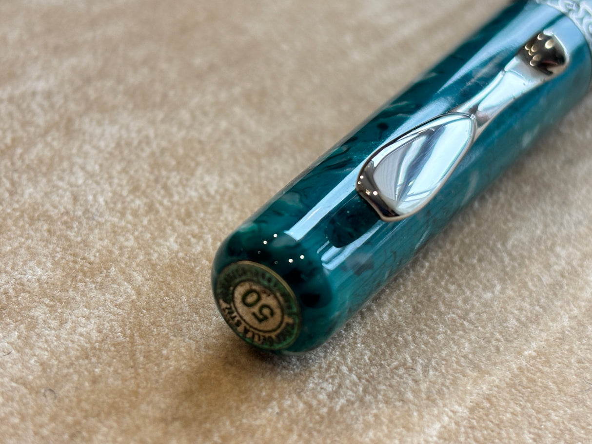 Visconti mid size Florentia Green Rhodium trim exclusive Casa delle stilografica 50th