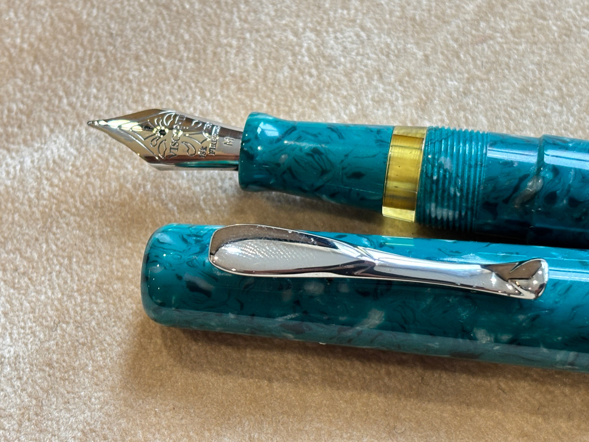 Visconti mid size Florentia Green Rhodium trim exclusive Casa delle stilografica 50th