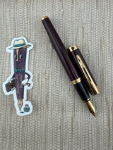 Waterman L'Etalon Burgundy 18K-750 Medium Nib - Fountain Pen