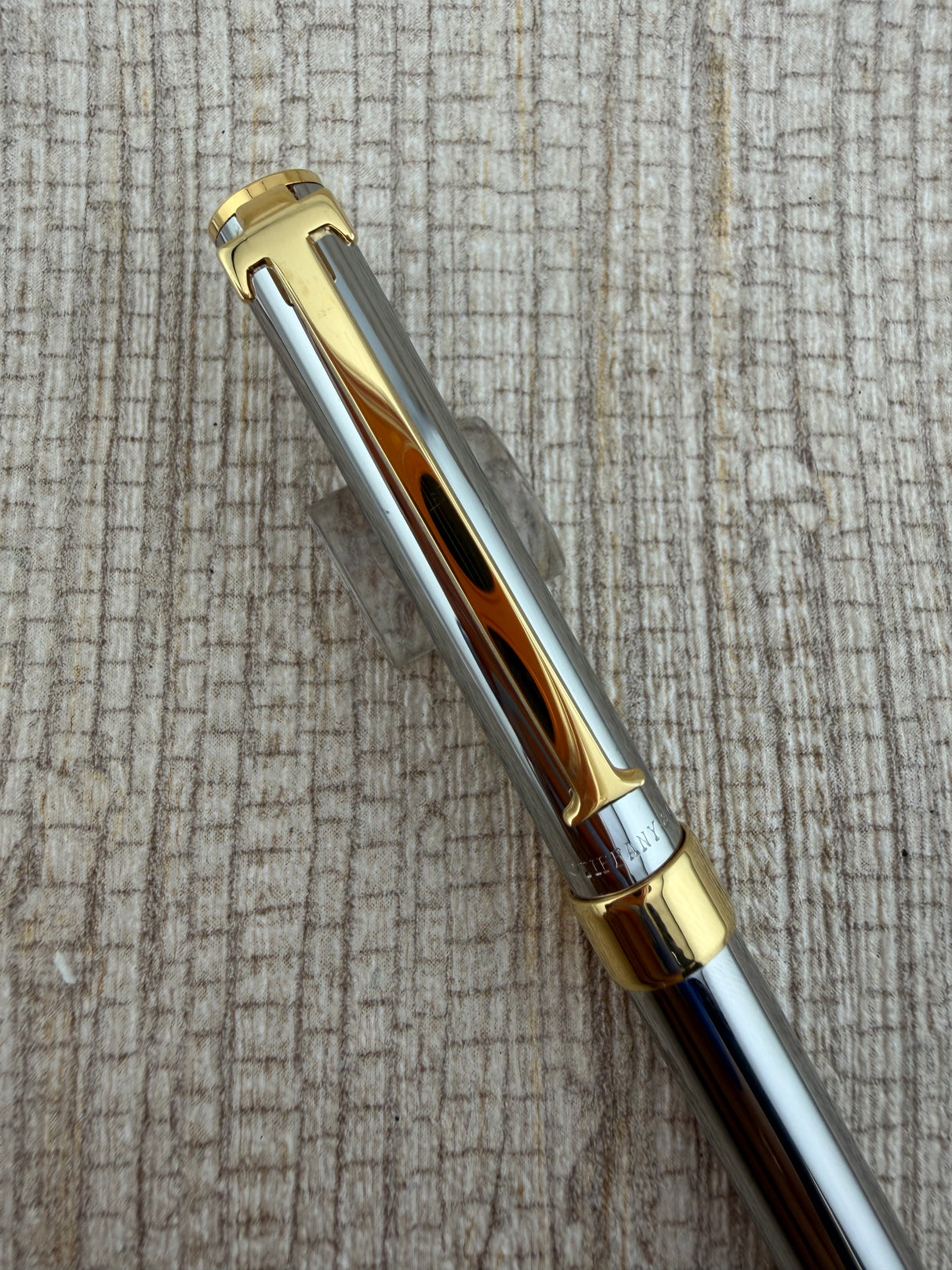 Tiffany USA T-Pen Chrome Gold Trim - Ballpoint Pen