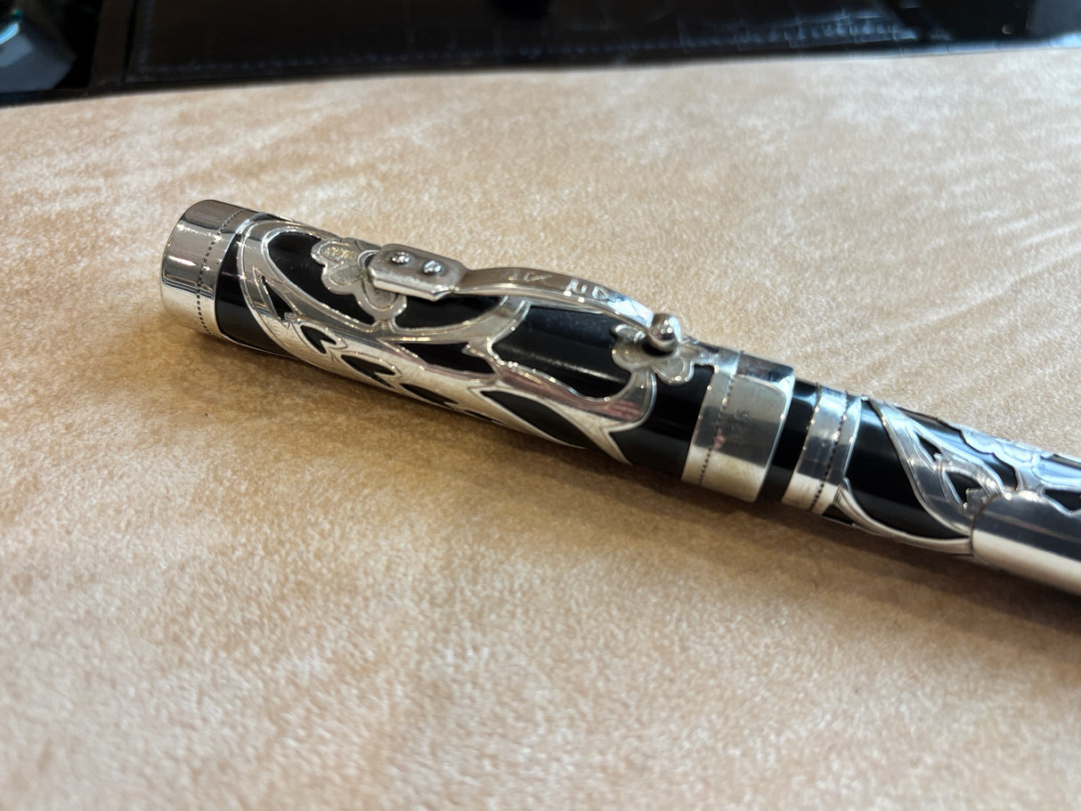 Bexley Grand Finale Black Ebonite silver 925 filigree  88 pens produced - circa 1999