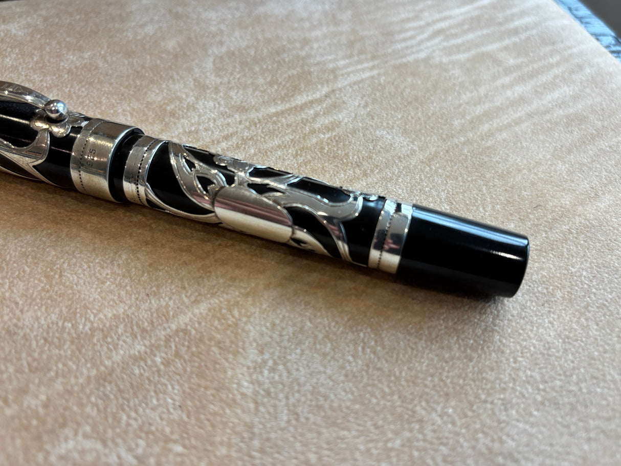 Bexley Grand Finale Black Ebonite silver 925 filigree  88 pens produced - circa 1999