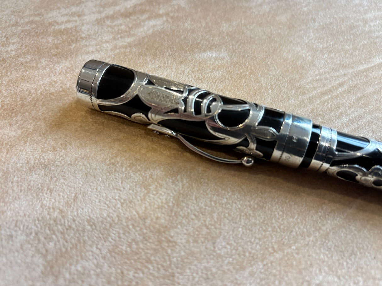 Bexley Grand Finale Black Ebonite silver 925 filigree  88 pens produced - circa 1999