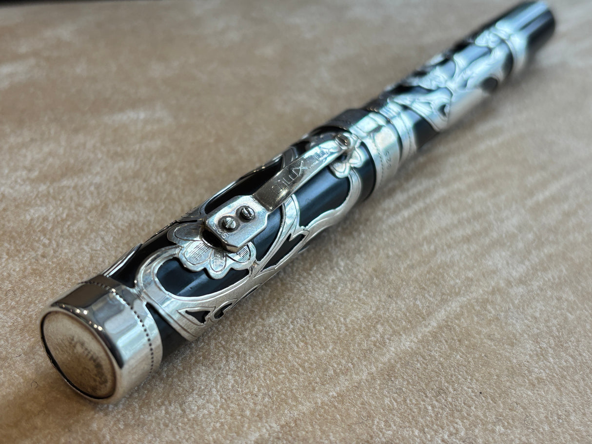 Bexley Grand Finale Black Ebonite silver 925 filigree  88 pens produced - circa 1999
