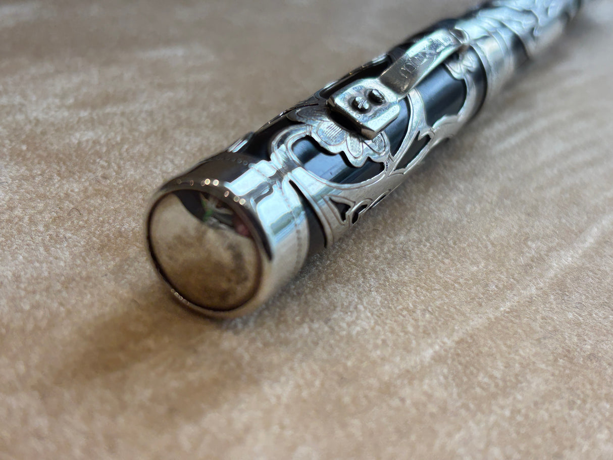 Bexley Grand Finale Black Ebonite silver 925 filigree  88 pens produced - circa 1999