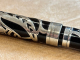 Bexley Grand Finale Black Ebonite silver 925 filigree  88 pens produced - circa 1999