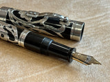 Bexley Grand Finale Black Ebonite silver 925 filigree  88 pens produced - circa 1999