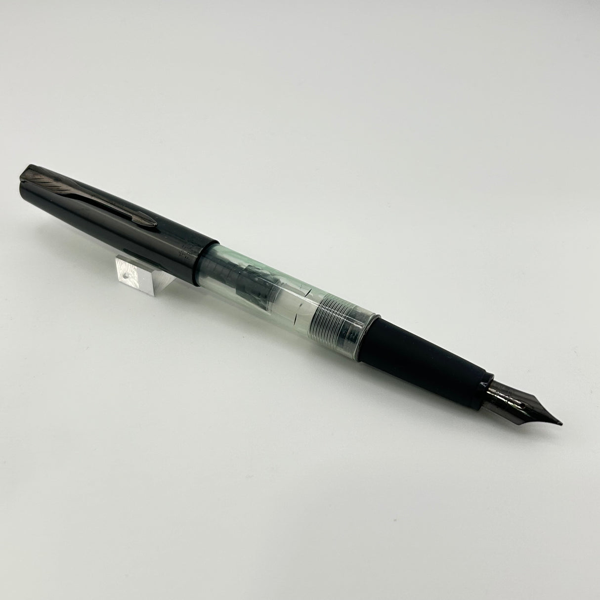 Parker Frontier black Ruthenium cap and Demonstrator Barrel - FACTORY PROTOTYPE