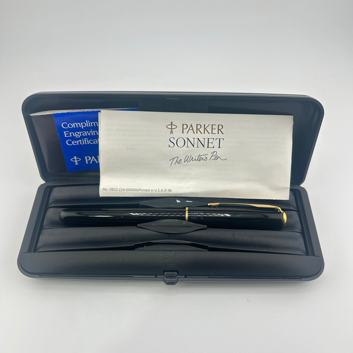 Parker Sonnet Made in France Black Lacquer - Roller Ball