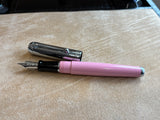 Aurora Talentum Pink Barrel/Chrome Cap Fountain Pen  - Medium 14k Gold nib