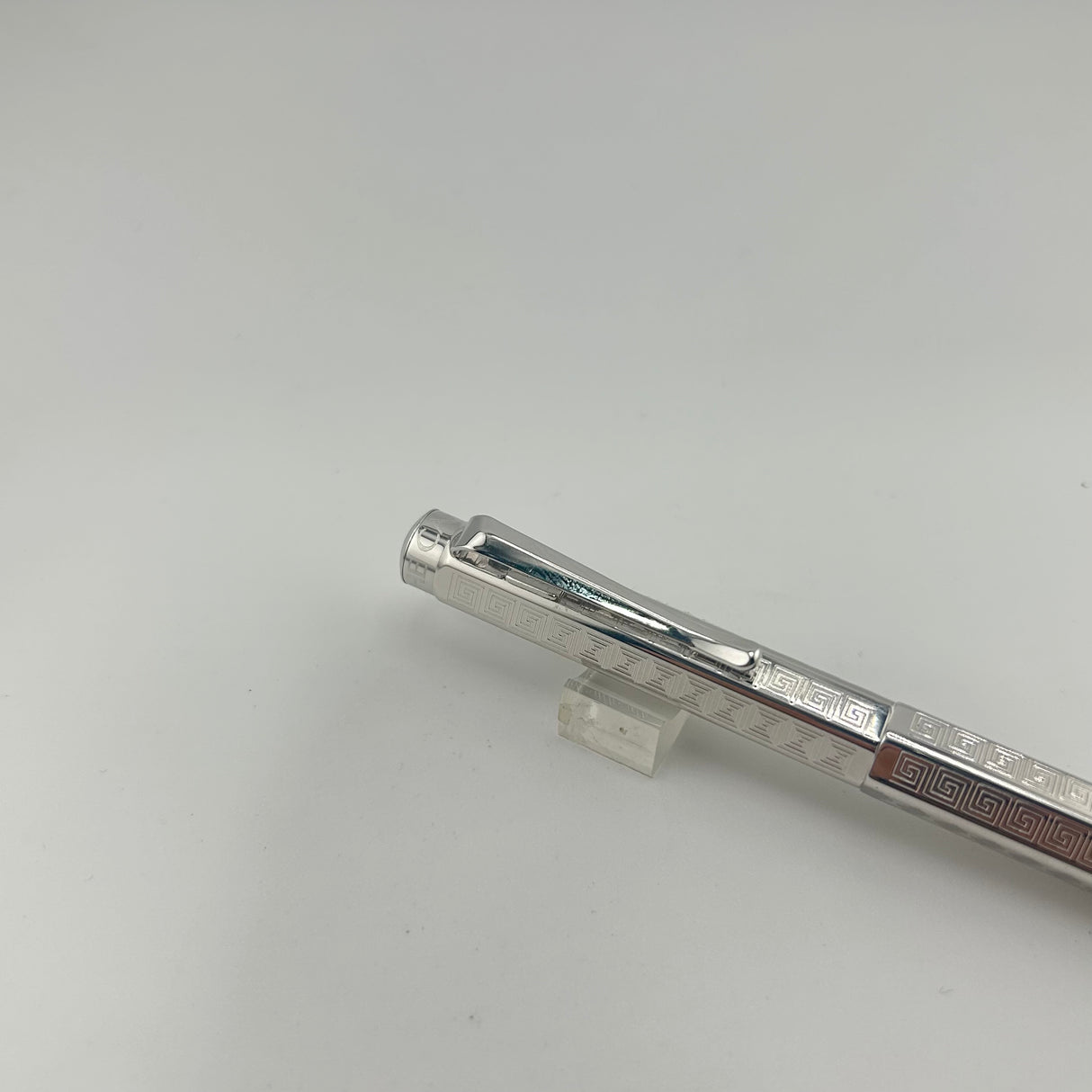 Caran D ache Ecridor Maya chrome Greek Pattern -  Fountain Pen circa 2005