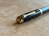 Pelikan M400 Green stripe Black cap Fountain Pen - Gold nib 14K Extra Fine