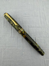 Montblanc 246 Green Celluloid Piston Filler Danish Large Ink Window Flex Nib! - Fountain Pen